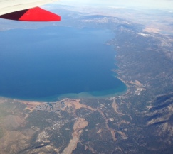 Lake Tahoe from my window seat.
